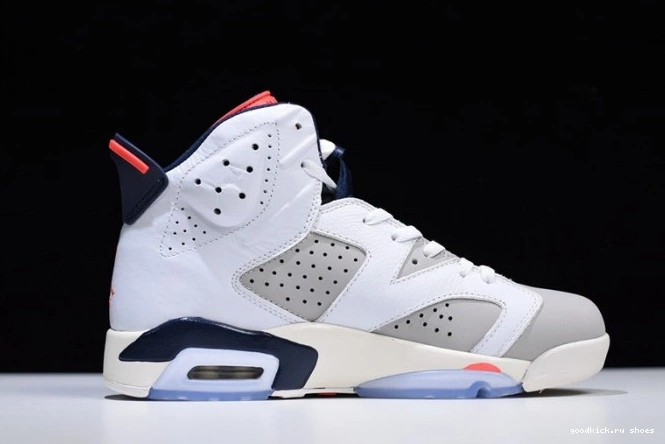 Air Jordan Grey-Sail Retro White 384664-104 Tinker Infrared 23-Neutral 6 0822